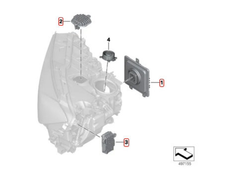 NEU  SET MODUL STEUERGERÄT LASER TREIBER LED BMW 7 G11 G12 63119498407 63119498408 - 2