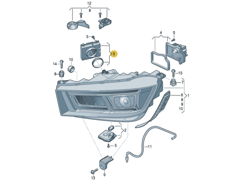 LED MODUL STEUERGERÄT AUDI A5 S5 RS5 A3 S3 Q5 Q7 7PP941592CB