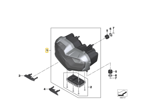 NEUE VOLL LED SCHEINWERFER KOMPLETT BMW K80 F750 GS K81 F850 GS K82 F850 GS ADVENTURE 63128557222 - 6