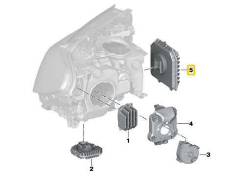 OE MODUL LED STEUERGERÄT FÜR ADAPTIVE BMW-SCHEINWERFER 5 G30 F90 M5 G31 6 G32 GT 7 G11 G12 X3 G01 X4 G02 RR11 EWB RR12 7472767 - 4