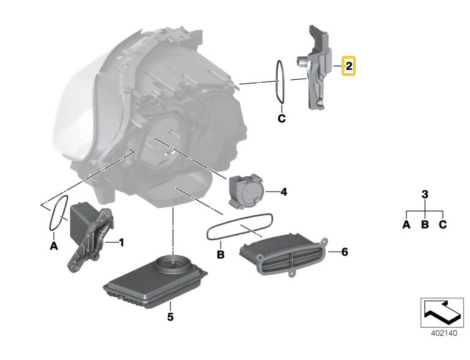 NEU OE MODUL LED ABBIEGELICHT ADAPTIV BMW 5 F10 F11 F07 GT LCI 63117352478 , 7352478 - 3