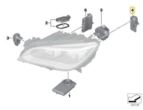 NEUE OE LED BLINKERMODUL BMW 7 F01 F02 F03 LCI 7339055 - LINKE SEITE - 4