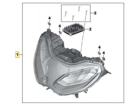 NEUE OE SCHEINWERFERLAMPE VOLL LED KOMPLETT BMW K54 R1200RS R 1250 RS 63128393173 8393173 - 6